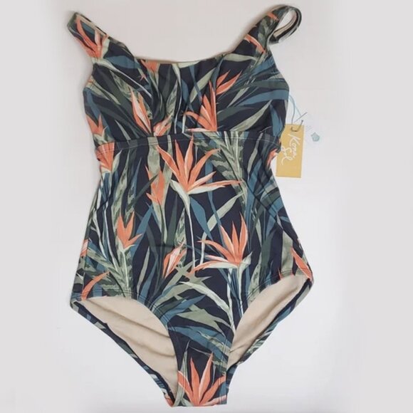 KONA SOL Square Neck High Coverage One Piece Swimsuit - Picture 2 of 7